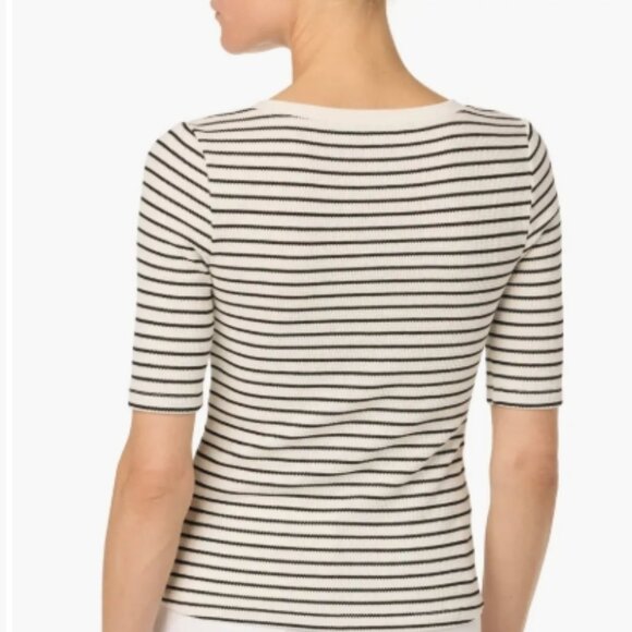 Joe’s Stripe Short Sleeve Henley – Size Small – Black/White Stripe – NWT - Picture 4 of 4